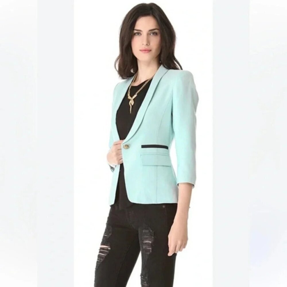Smythe Shawl Collar One Button Blazer 2